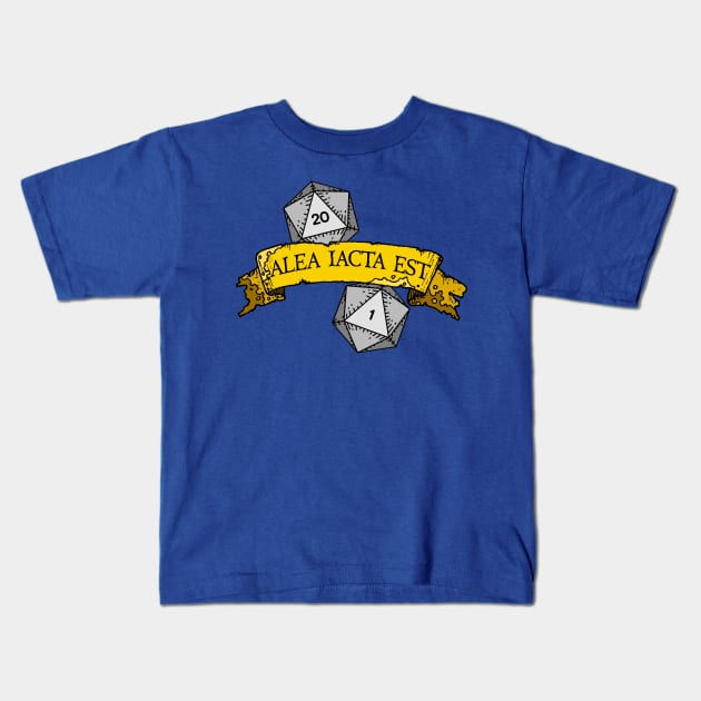 Alea iacta est DnD Kids T-Shirt by retrochris